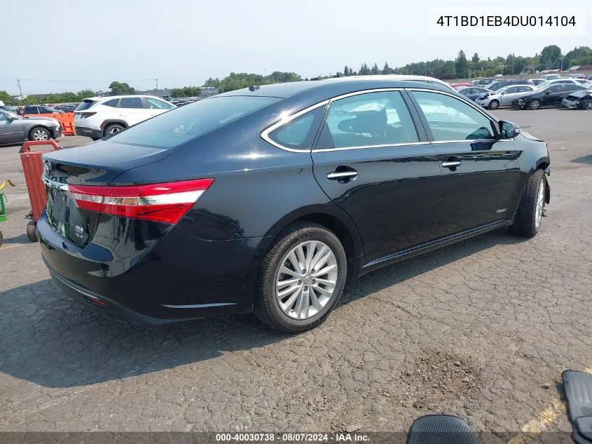 2013 Toyota Avalon Hybrid Xle Touring VIN: 4T1BD1EB4DU014104 Lot: 40030738