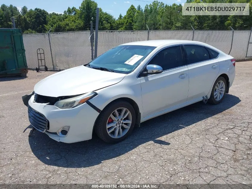 2013 Toyota Avalon Xle VIN: 4T1BK1EB5DU029717 Lot: 40109752