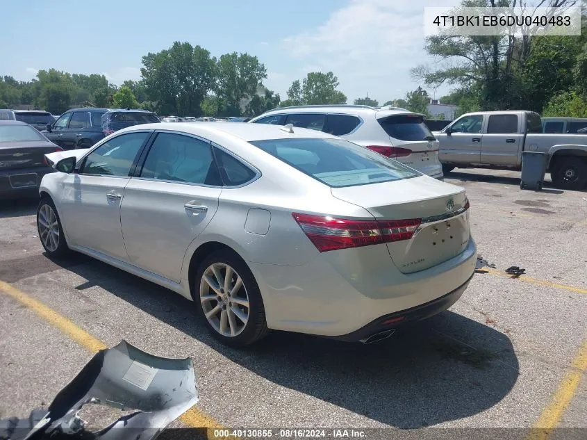 2013 Toyota Avalon Limited VIN: 4T1BK1EB6DU040483 Lot: 40130855