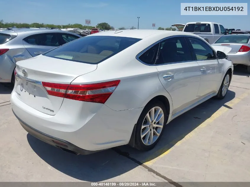 2013 Toyota Avalon Premium/Touring/Limited VIN: 4T1BK1EBXDU054192 Lot: 40148199