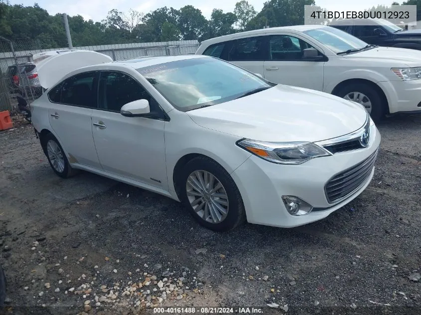 2013 Toyota Avalon Hybrid/Prem/Tour/Ltd VIN: 4T1BD1EB8DU012923 Lot: 40161488