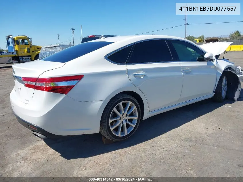 2013 Toyota Avalon Xle Touring VIN: 4T1BK1EB7DU077557 Lot: 40314342