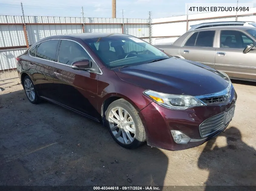 2013 Toyota Avalon Limited VIN: 4T1BK1EB7DU016984 Lot: 40344618