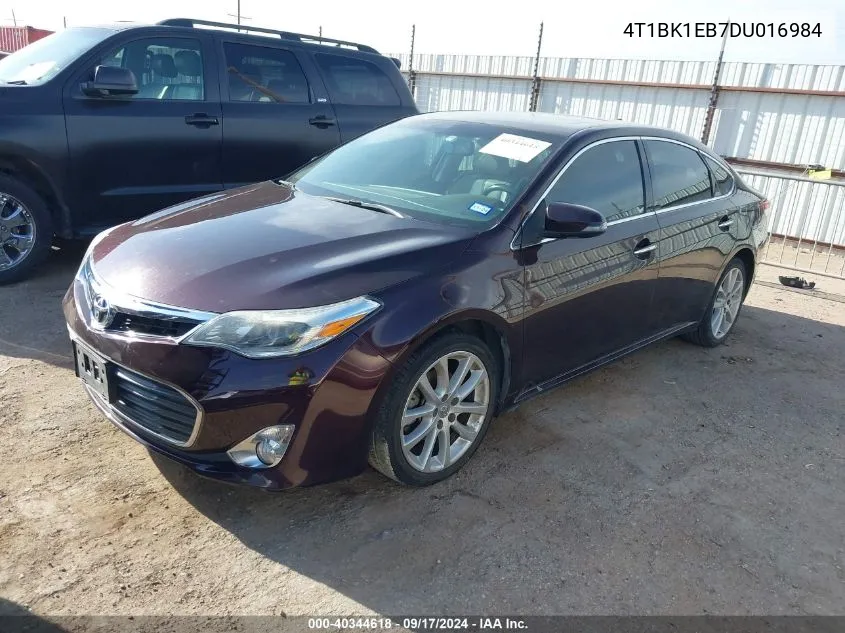 2013 Toyota Avalon Limited VIN: 4T1BK1EB7DU016984 Lot: 40344618