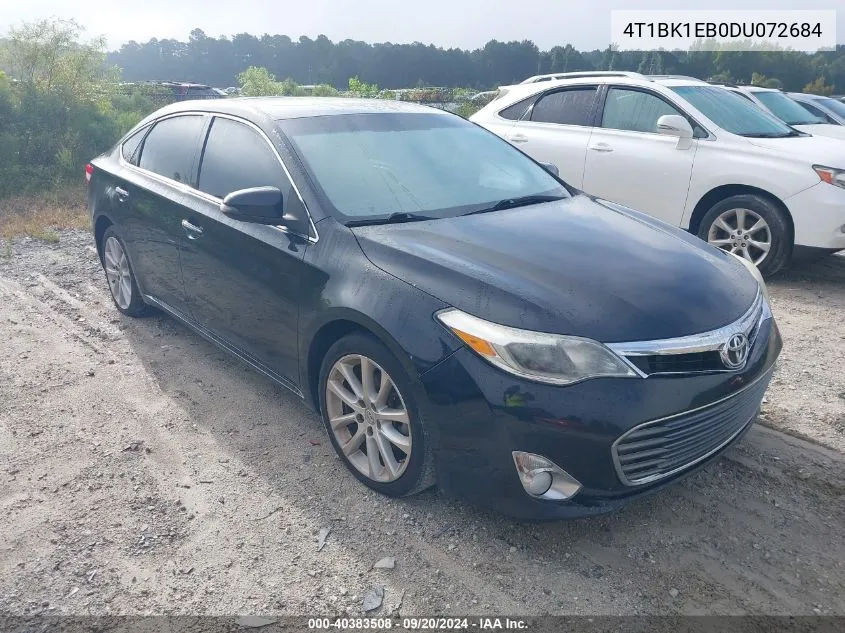 2013 Toyota Avalon Limited VIN: 4T1BK1EB0DU072684 Lot: 40383508