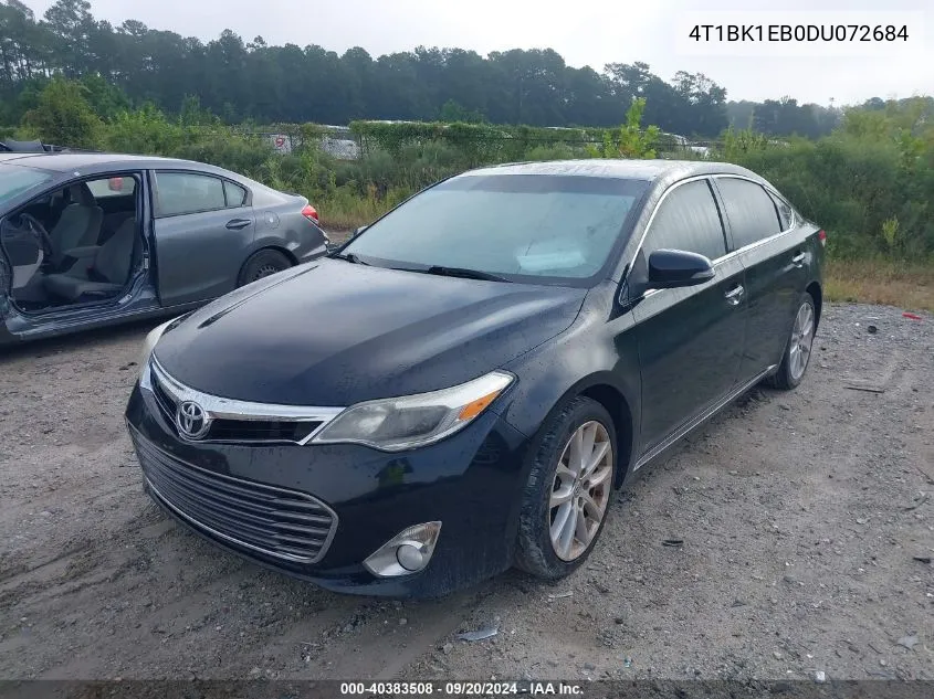 2013 Toyota Avalon Limited VIN: 4T1BK1EB0DU072684 Lot: 40383508