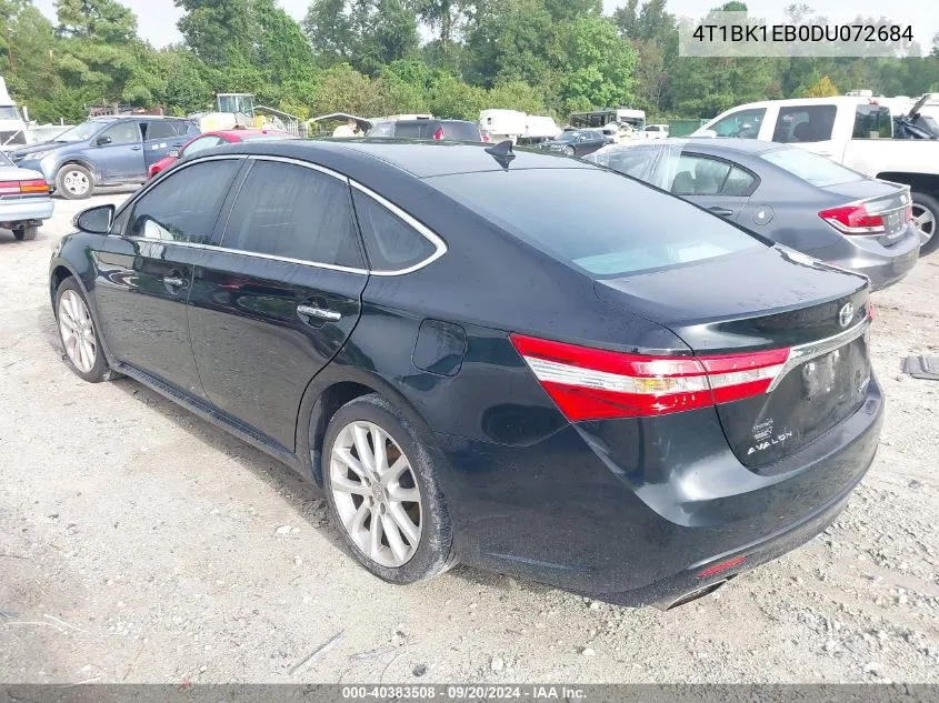 2013 Toyota Avalon Limited VIN: 4T1BK1EB0DU072684 Lot: 40383508