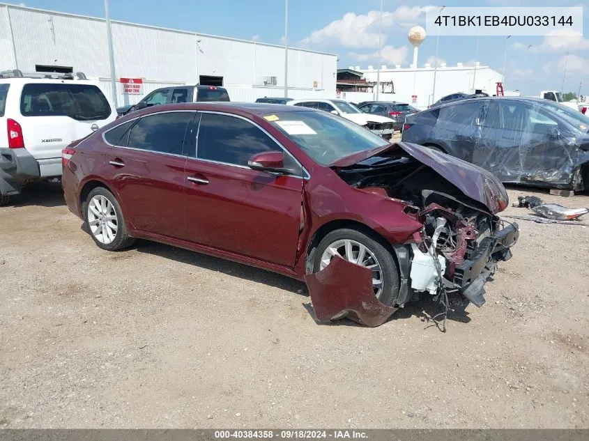 2013 Toyota Avalon Limited/Xle/Xle Premium/Xle Touring VIN: 4T1BK1EB4DU033144 Lot: 40384358