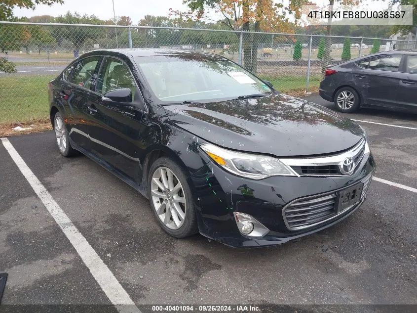 2013 Toyota Avalon Premium/Touring/Limited VIN: 4T1BK1EB8DU038587 Lot: 40401094