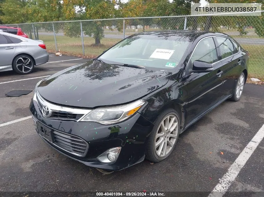 2013 Toyota Avalon Premium/Touring/Limited VIN: 4T1BK1EB8DU038587 Lot: 40401094