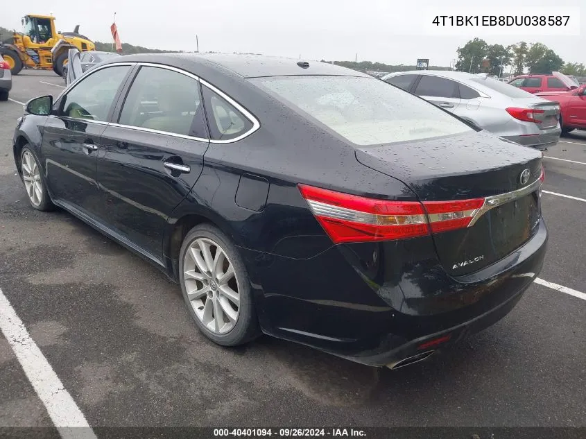 2013 Toyota Avalon Premium/Touring/Limited VIN: 4T1BK1EB8DU038587 Lot: 40401094