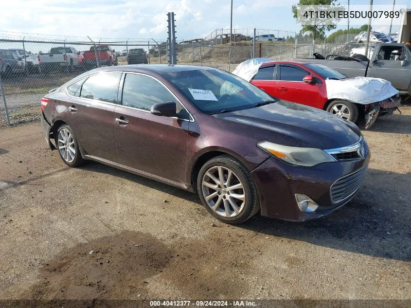 2013 Toyota Avalon Limited VIN: 4T1BK1EB5DU007989 Lot: 40412377