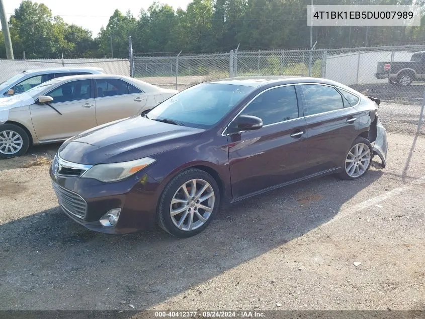 2013 Toyota Avalon Limited VIN: 4T1BK1EB5DU007989 Lot: 40412377