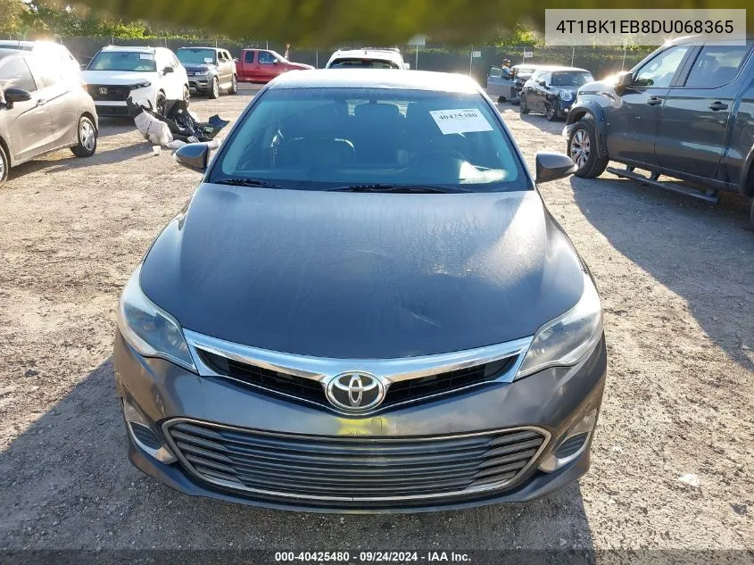 2013 Toyota Avalon Premium/Touring/Limited VIN: 4T1BK1EB8DU068365 Lot: 40425480