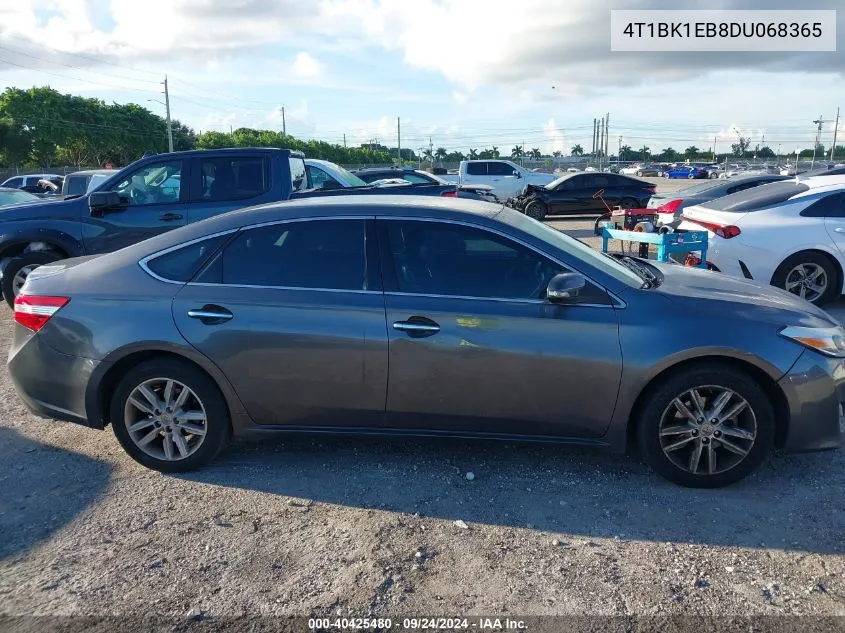 2013 Toyota Avalon Premium/Touring/Limited VIN: 4T1BK1EB8DU068365 Lot: 40425480