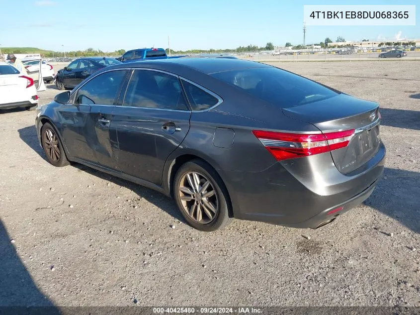 2013 Toyota Avalon Premium/Touring/Limited VIN: 4T1BK1EB8DU068365 Lot: 40425480