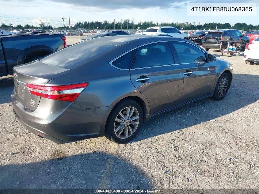 2013 Toyota Avalon Premium/Touring/Limited VIN: 4T1BK1EB8DU068365 Lot: 40425480