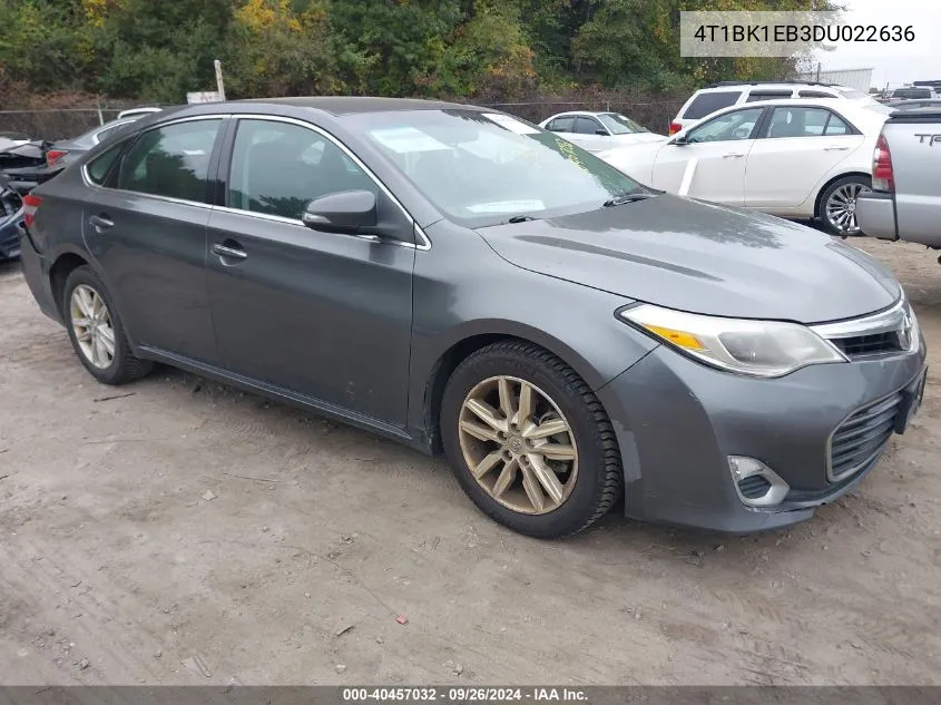 2013 Toyota Avalon Xle VIN: 4T1BK1EB3DU022636 Lot: 40457032