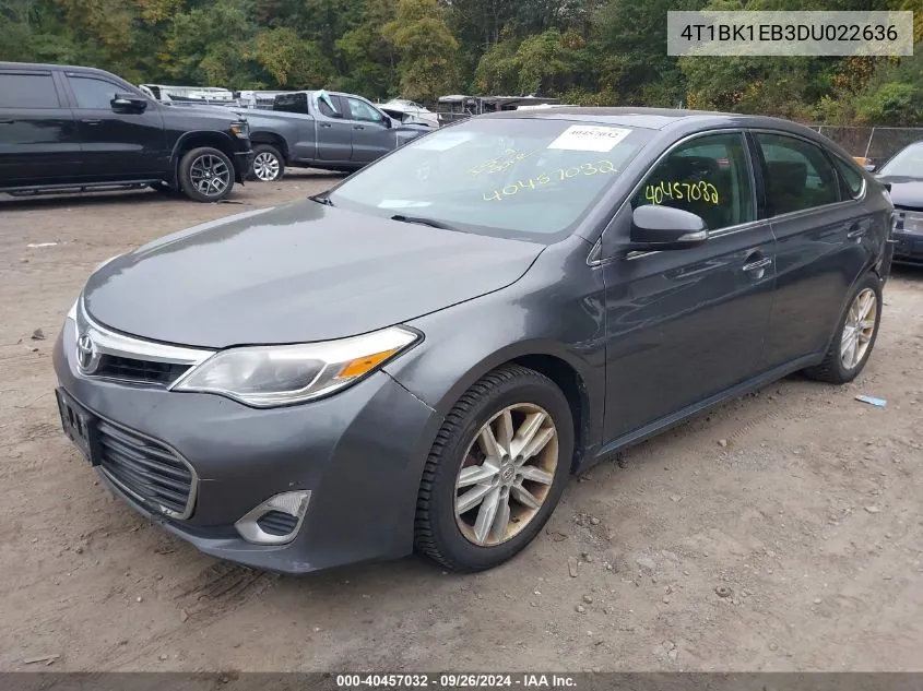 4T1BK1EB3DU022636 2013 Toyota Avalon Xle