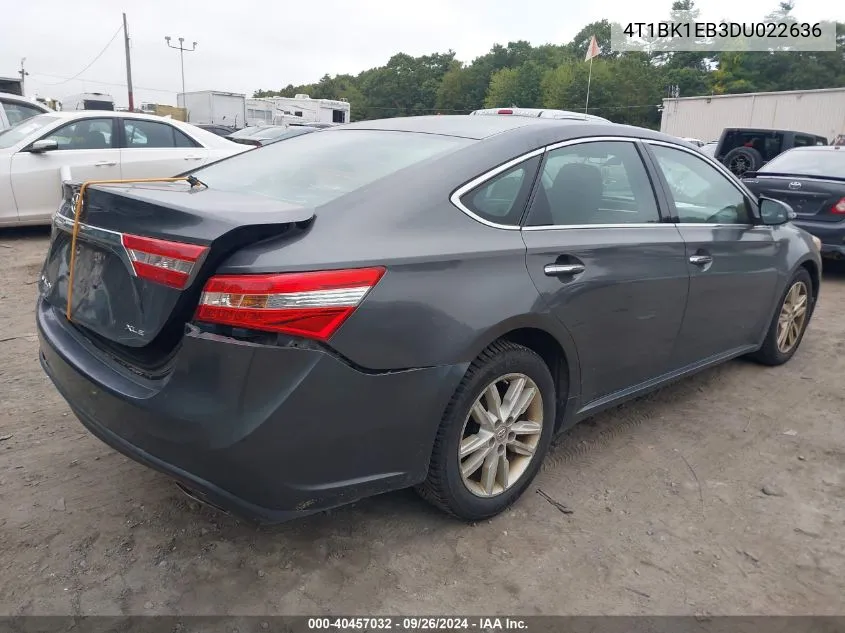 4T1BK1EB3DU022636 2013 Toyota Avalon Xle