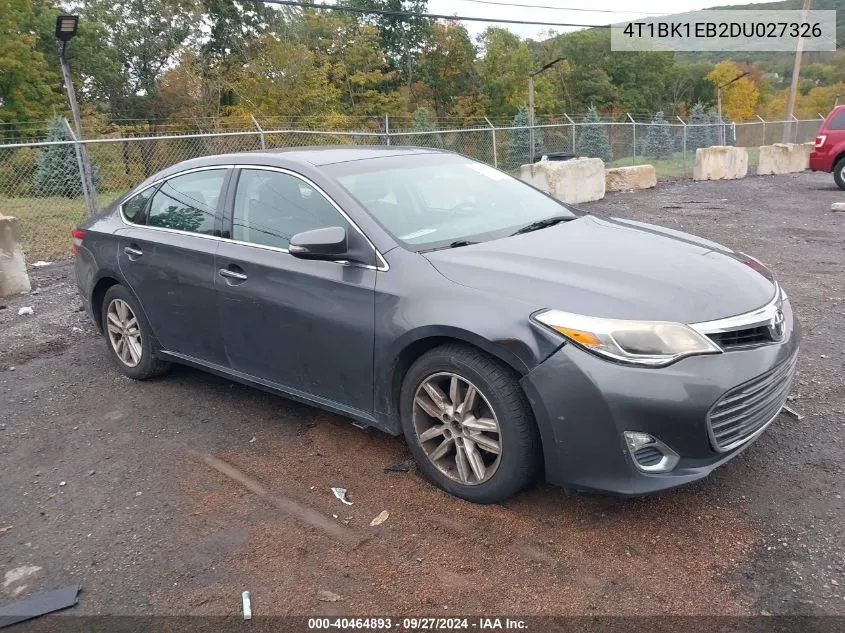 2013 Toyota Avalon Xle VIN: 4T1BK1EB2DU027326 Lot: 40464893