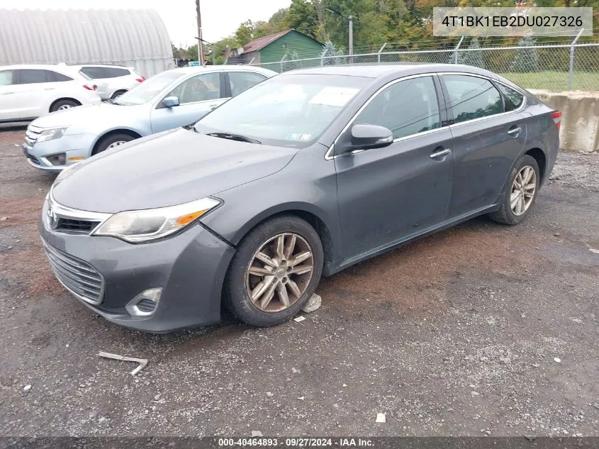 2013 Toyota Avalon Xle VIN: 4T1BK1EB2DU027326 Lot: 40464893