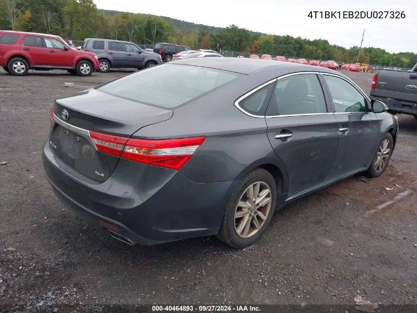 2013 Toyota Avalon Xle VIN: 4T1BK1EB2DU027326 Lot: 40464893