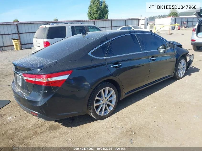 4T1BK1EB5DU047960 2013 Toyota Avalon Premium/Touring/Limited