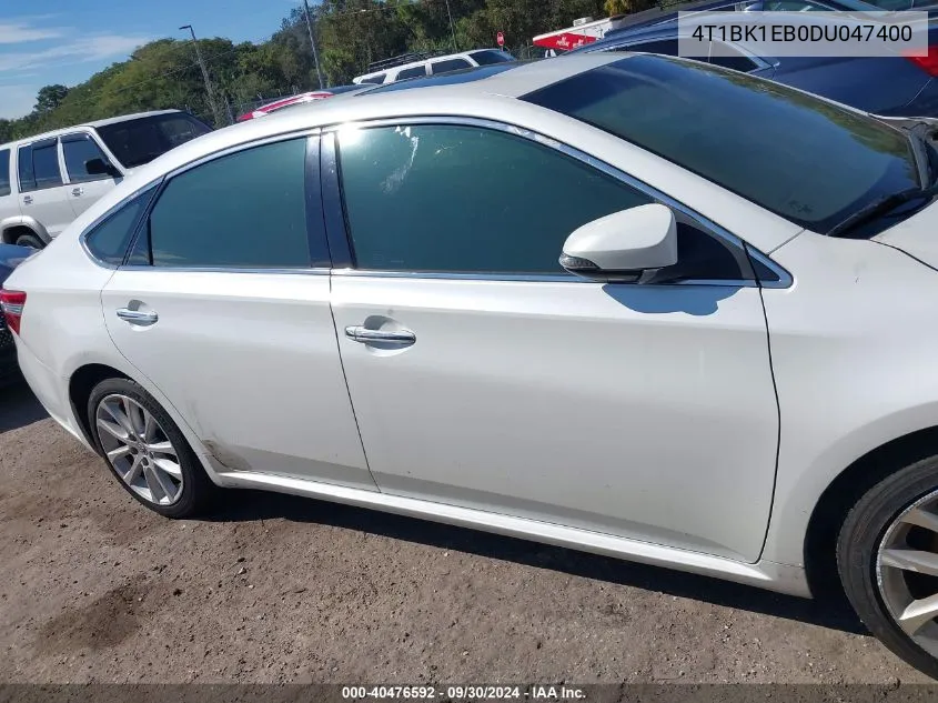 2013 Toyota Avalon Limited VIN: 4T1BK1EB0DU047400 Lot: 40476592