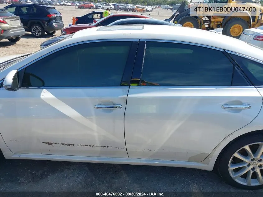 2013 Toyota Avalon Limited VIN: 4T1BK1EB0DU047400 Lot: 40476592