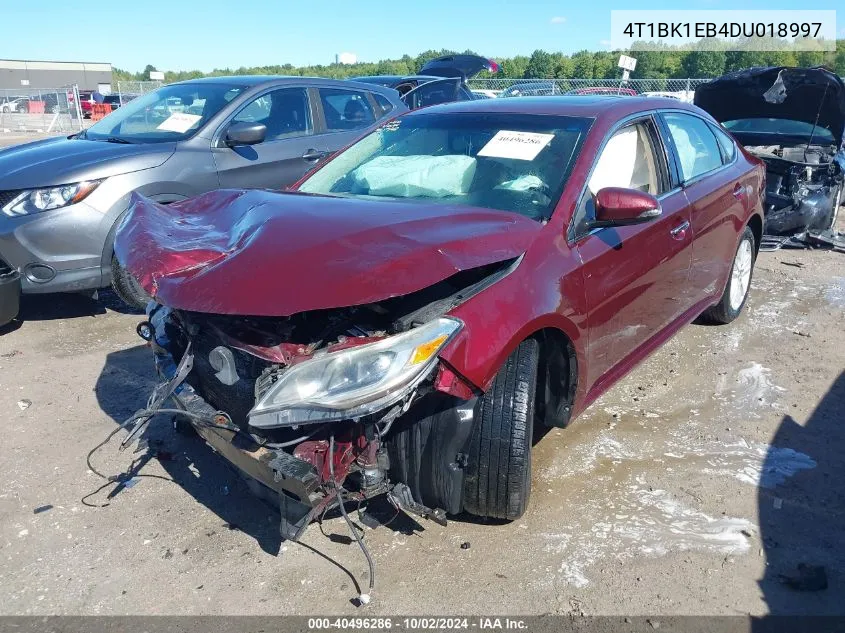 4T1BK1EB4DU018997 2013 Toyota Avalon Xle Premium