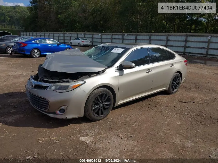 2013 Toyota Avalon Xle Premium VIN: 4T1BK1EB4DU077404 Lot: 40506012