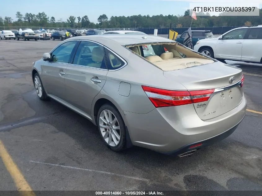 2013 Toyota Avalon Xle Touring VIN: 4T1BK1EBXDU035397 Lot: 40514060