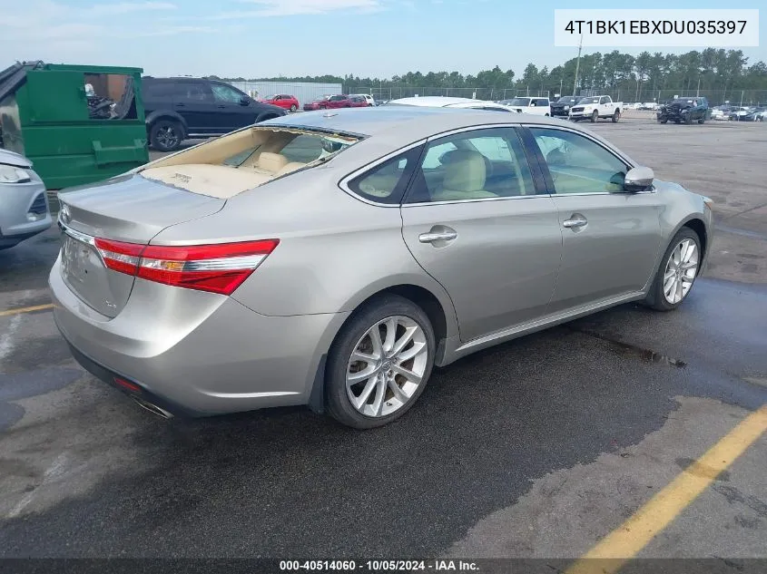 4T1BK1EBXDU035397 2013 Toyota Avalon Xle Touring