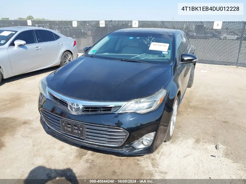 2013 Toyota Avalon Premium/Touring/Limited VIN: 4T1BK1EB4DU012228 Lot: 40544240