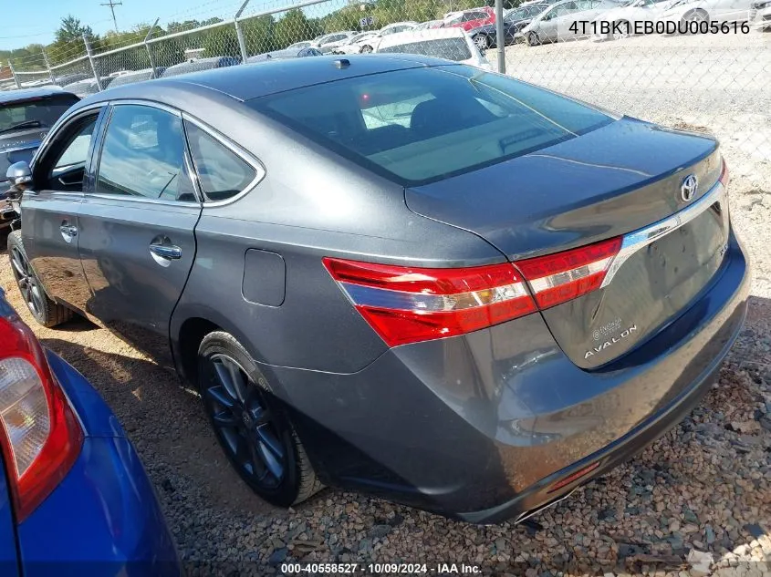 2013 Toyota Avalon Premium/Touring/Limited VIN: 4T1BK1EB0DU005616 Lot: 40558527