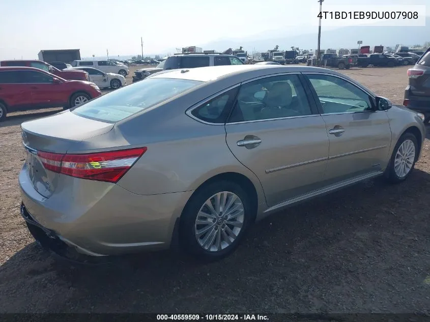 2013 Toyota Avalon Hybrid Xle Touring VIN: 4T1BD1EB9DU007908 Lot: 40559509