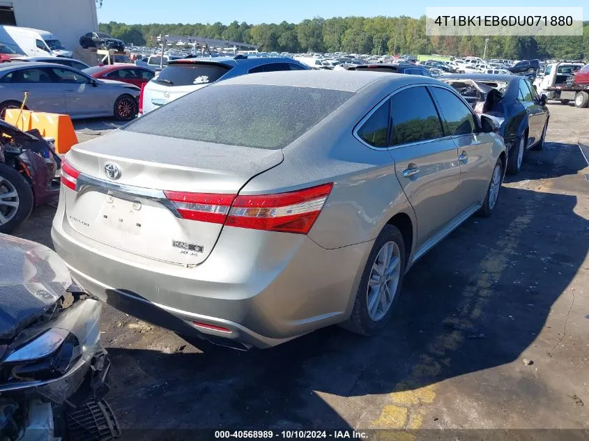 2013 Toyota Avalon Xle VIN: 4T1BK1EB6DU071880 Lot: 40568989