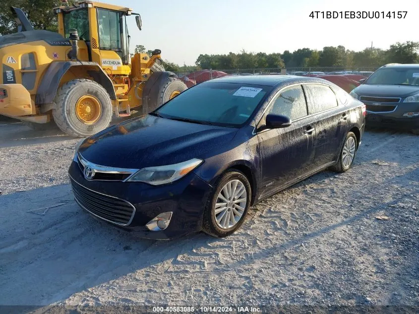 2013 Toyota Avalon Hybrid Hybrid/Prem/Tour/Ltd VIN: 4T1BD1EB3DU014157 Lot: 40583085