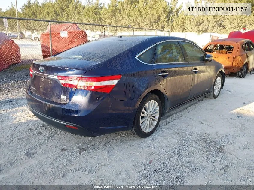 2013 Toyota Avalon Hybrid Hybrid/Prem/Tour/Ltd VIN: 4T1BD1EB3DU014157 Lot: 40583085