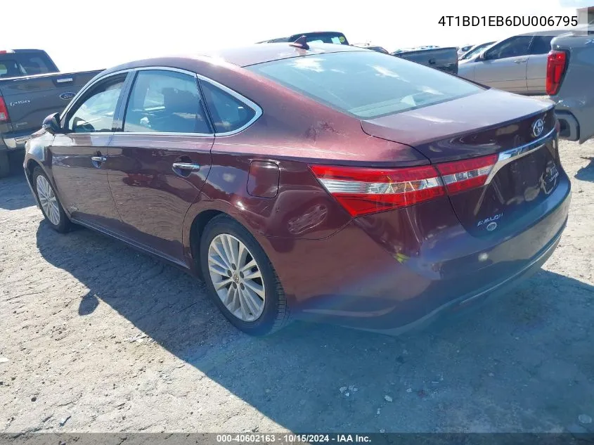 2013 Toyota Avalon Hybrid Limited VIN: 4T1BD1EB6DU006795 Lot: 40602163