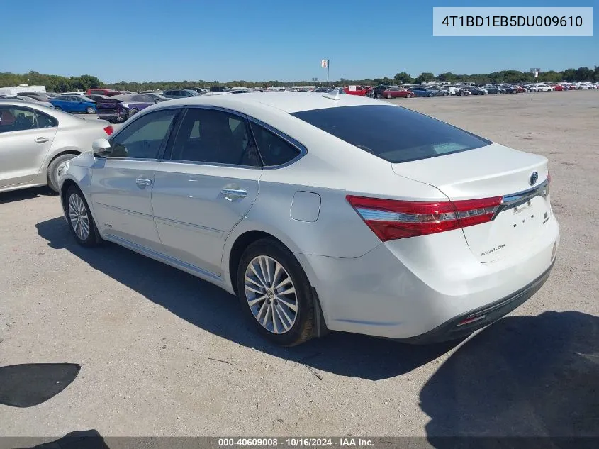 2013 Toyota Avalon Hybrid Limited VIN: 4T1BD1EB5DU009610 Lot: 40609008