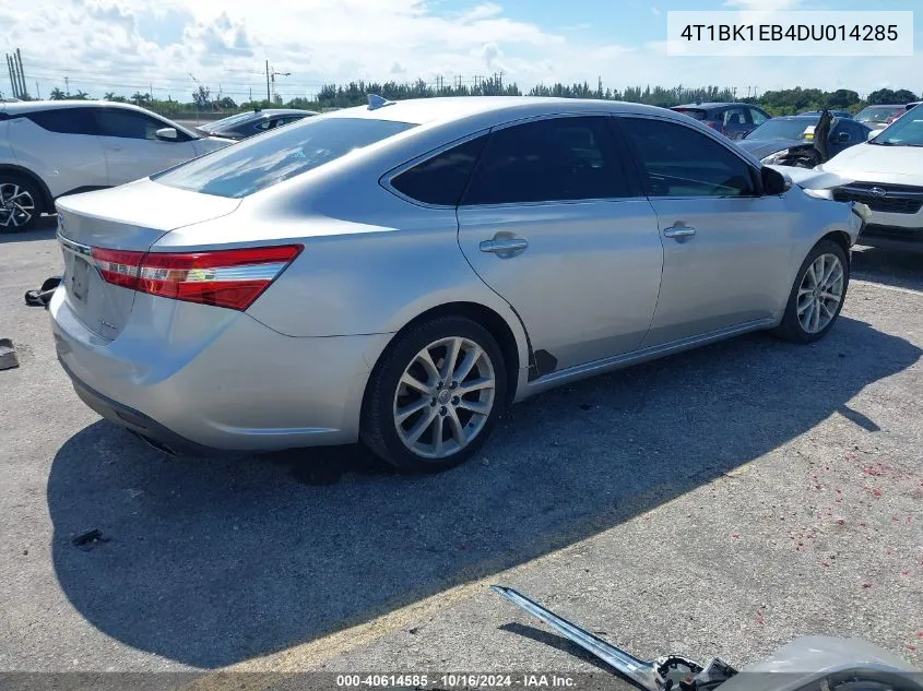 2013 Toyota Avalon Limited VIN: 4T1BK1EB4DU014285 Lot: 40614585