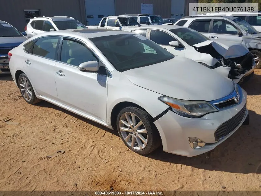 2013 Toyota Avalon Xle Touring VIN: 4T1BK1EB4DU076138 Lot: 40619393