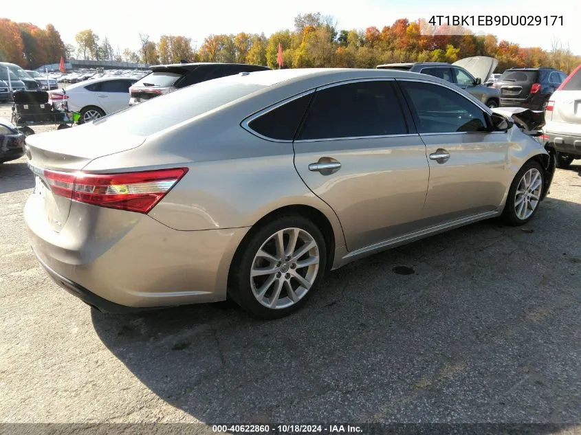 2013 Toyota Avalon Xle Touring VIN: 4T1BK1EB9DU029171 Lot: 40622860