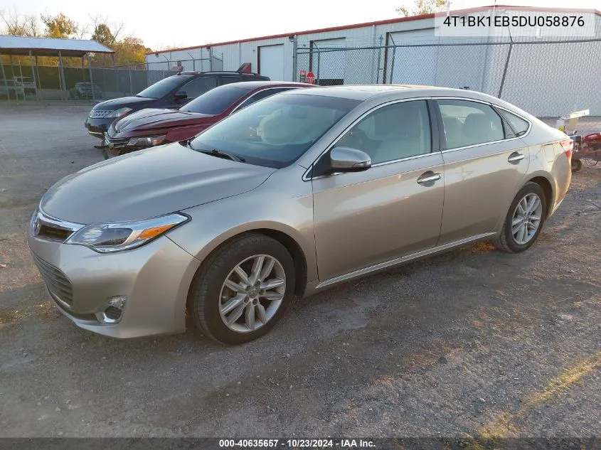 2013 Toyota Avalon Xle Premium VIN: 4T1BK1EB5DU058876 Lot: 40635657