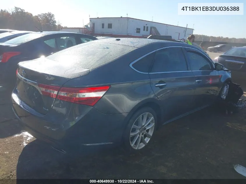 2013 Toyota Avalon Xle Touring VIN: 4T1BK1EB3DU036388 Lot: 40649930