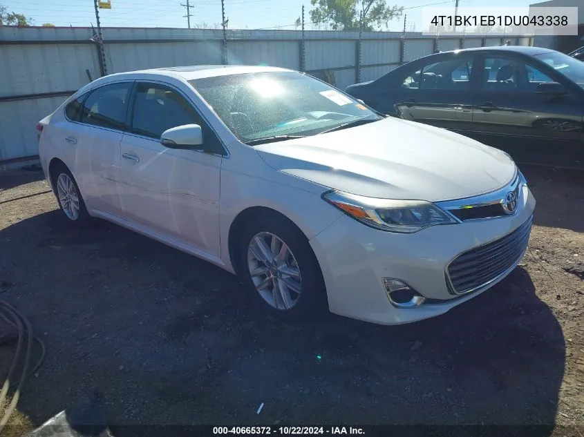 2013 Toyota Avalon Xle Premium VIN: 4T1BK1EB1DU043338 Lot: 40665372