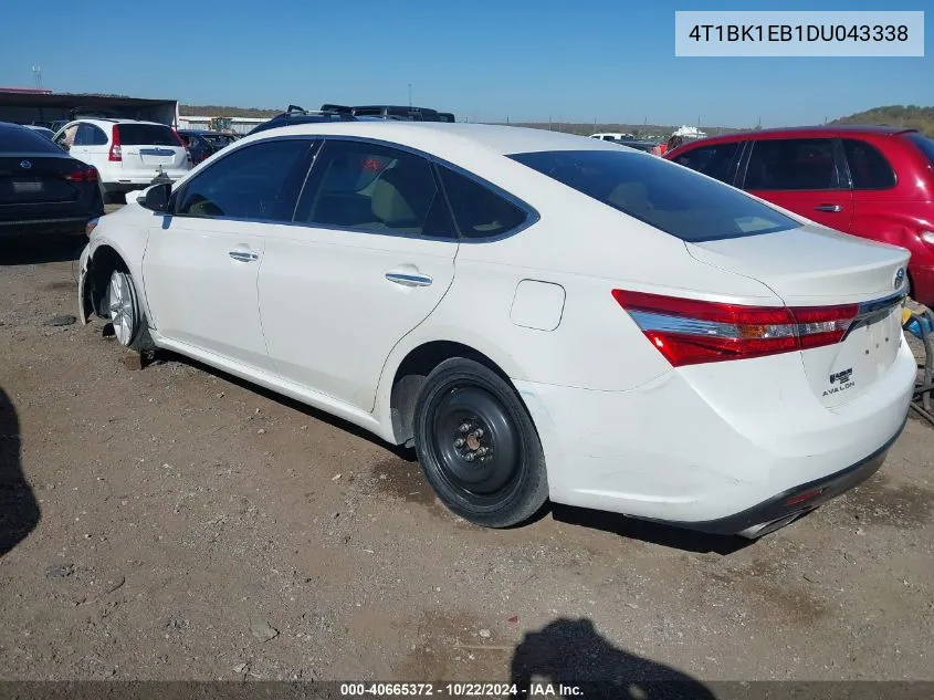 2013 Toyota Avalon Xle Premium VIN: 4T1BK1EB1DU043338 Lot: 40665372