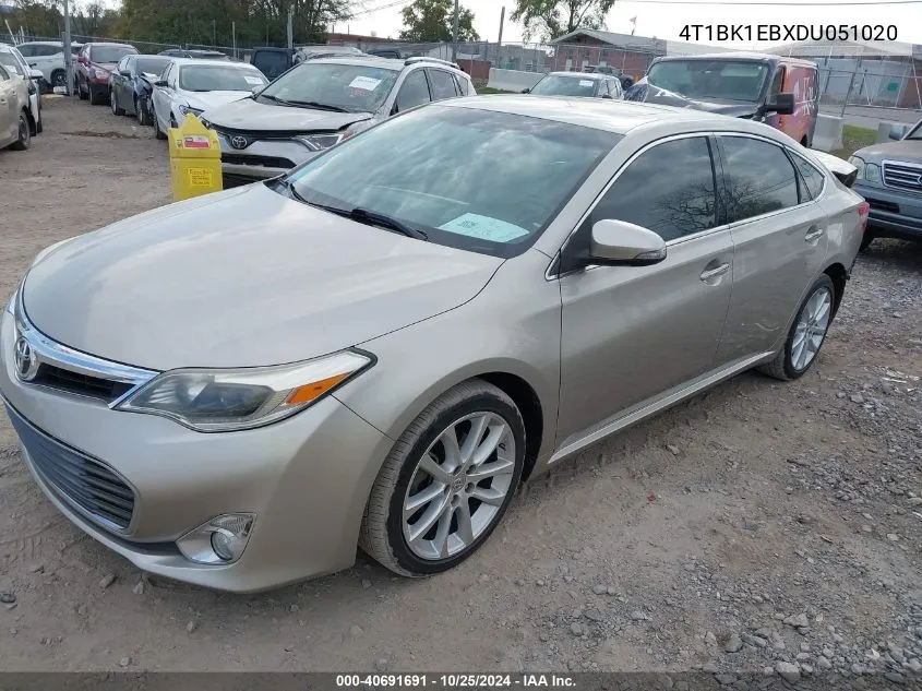 4T1BK1EBXDU051020 2013 Toyota Avalon Limited